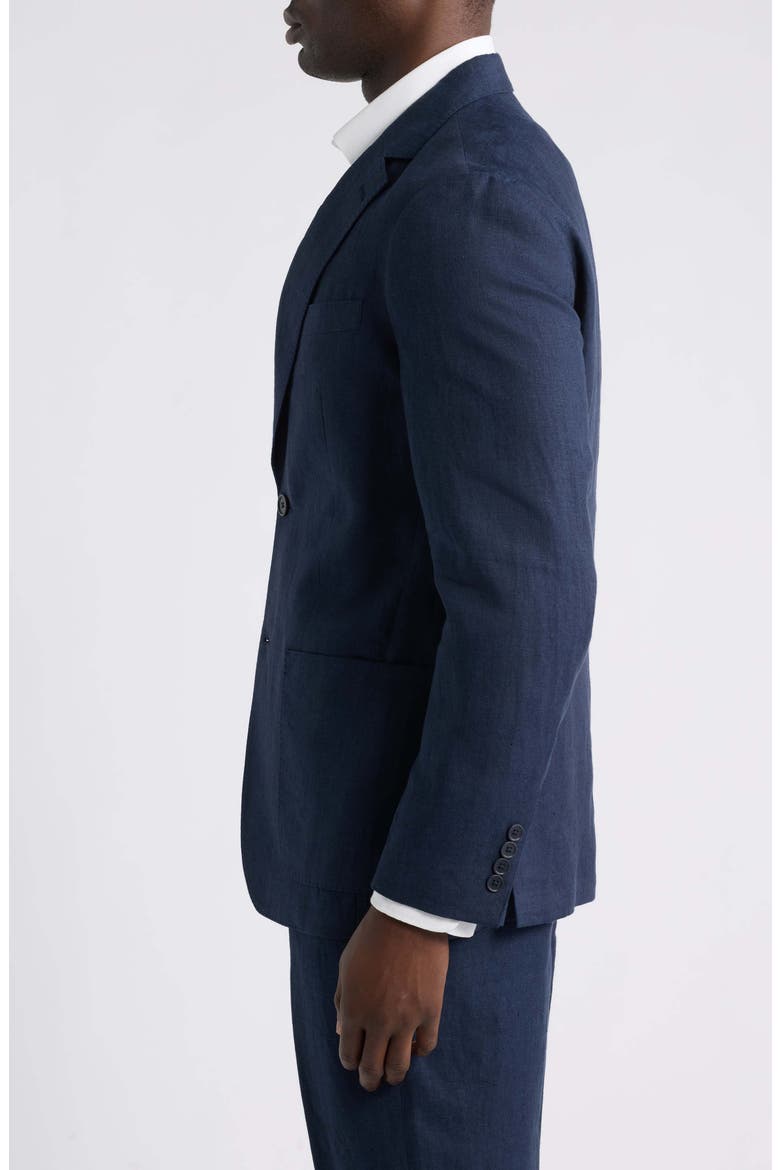 Henrik Trim Fit Solid Italian Linen Suit Separate Jacket, Alternate, color, NAVY NIGHT
