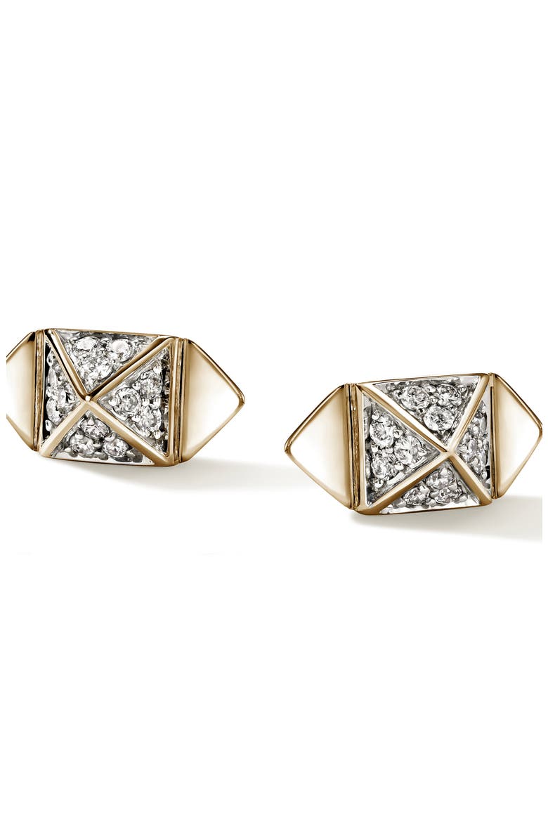 Icon Stud Diamond Stud Earrings, Alternate, color, GOLD