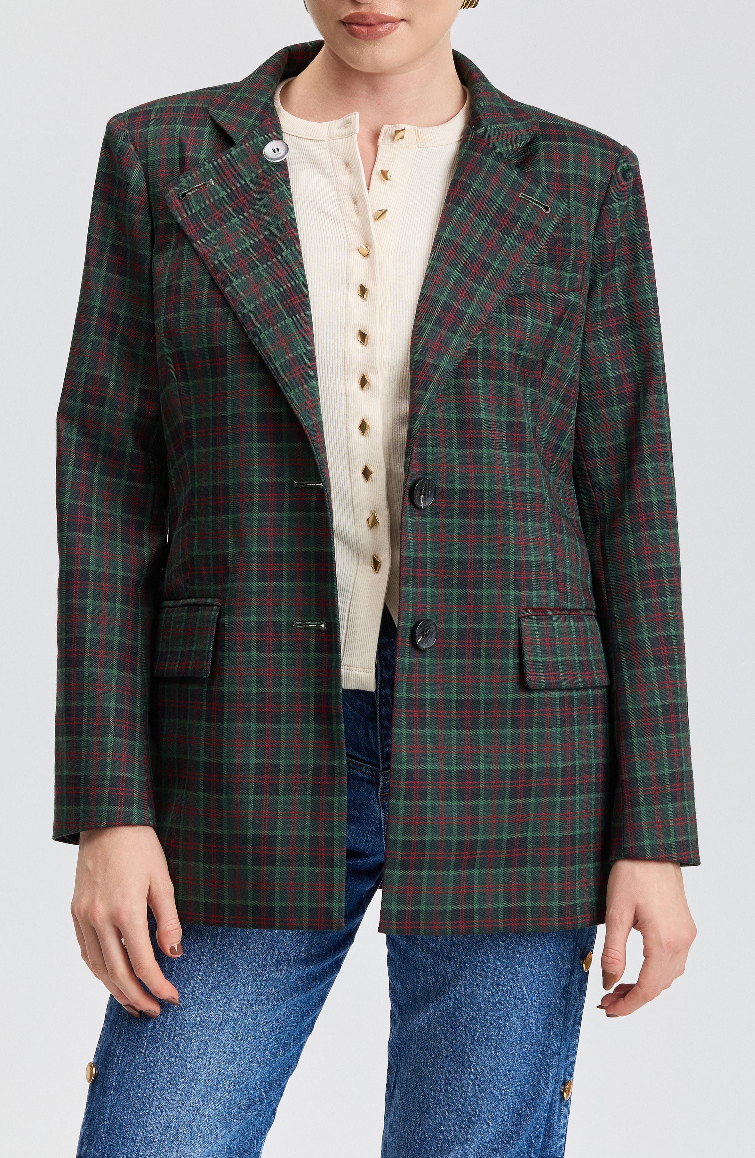 selected GREEN/ RED PLAID