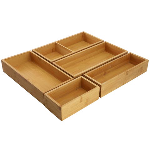 Wood Storage and Organization Trays