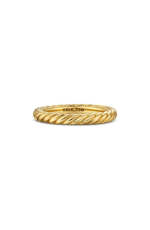 Cable Band Ring in 18K Gold