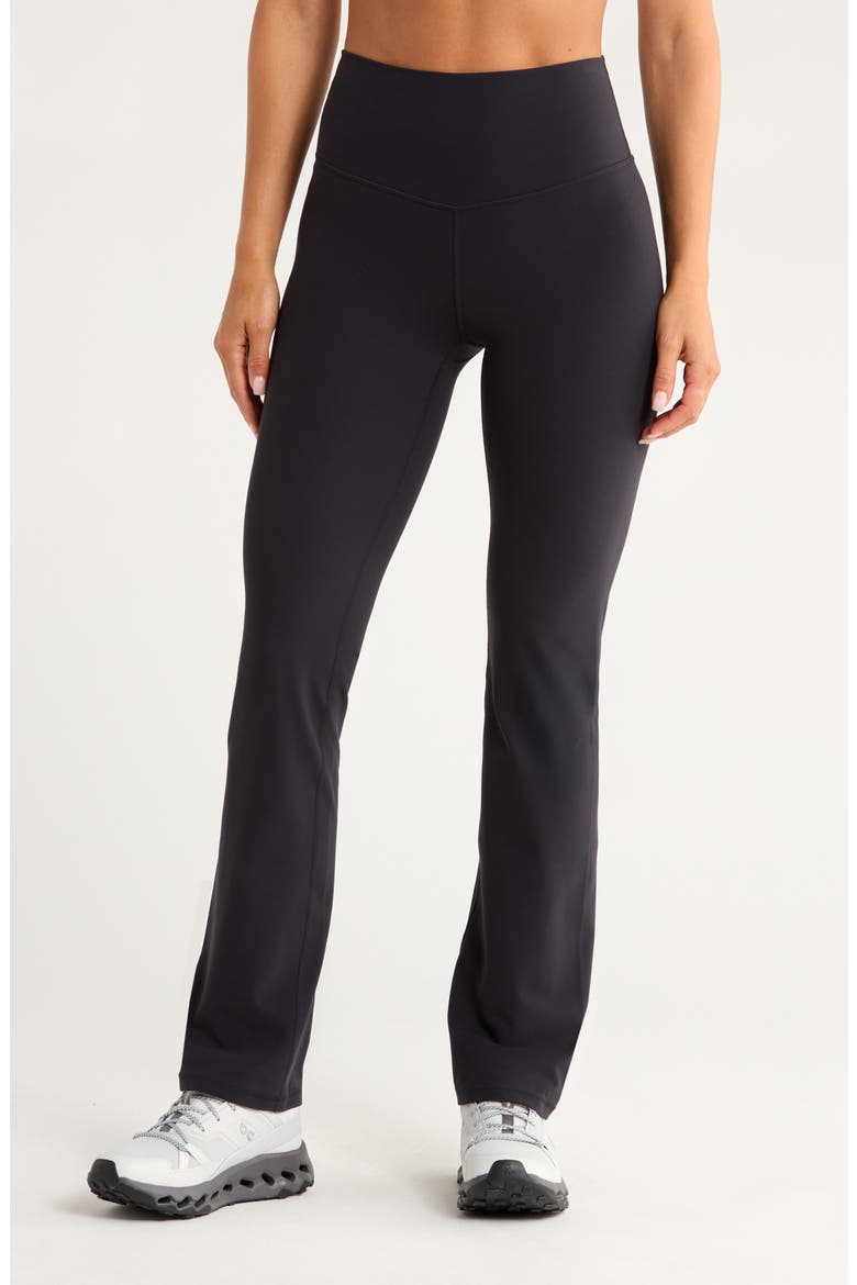 Studio Luxe Bootcut Leggings, Main, color, BLACK