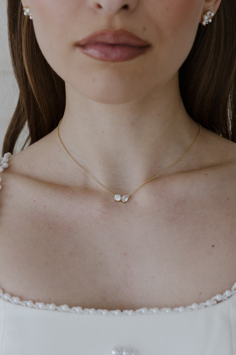 Eternity Crystal Necklace, Alternate, color, Metallic Gold