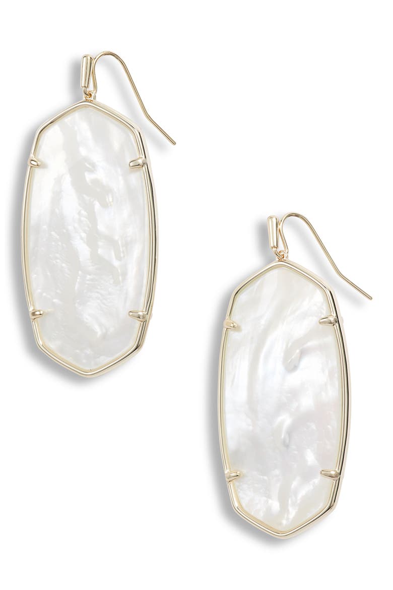 Faceted Danielle Drop Earrings, Main, color, GOLD IVORY MOP