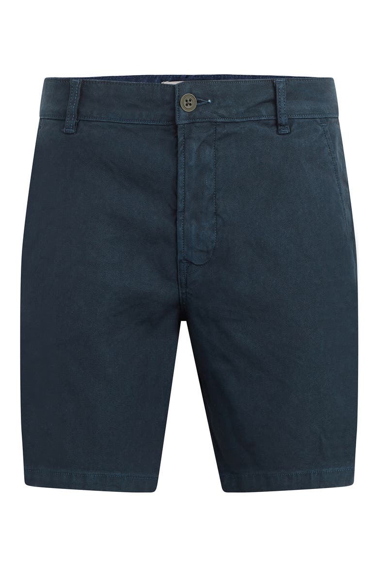Linen Blend Twill Chino Shorts, Alternate, color, NIGHT BLUE