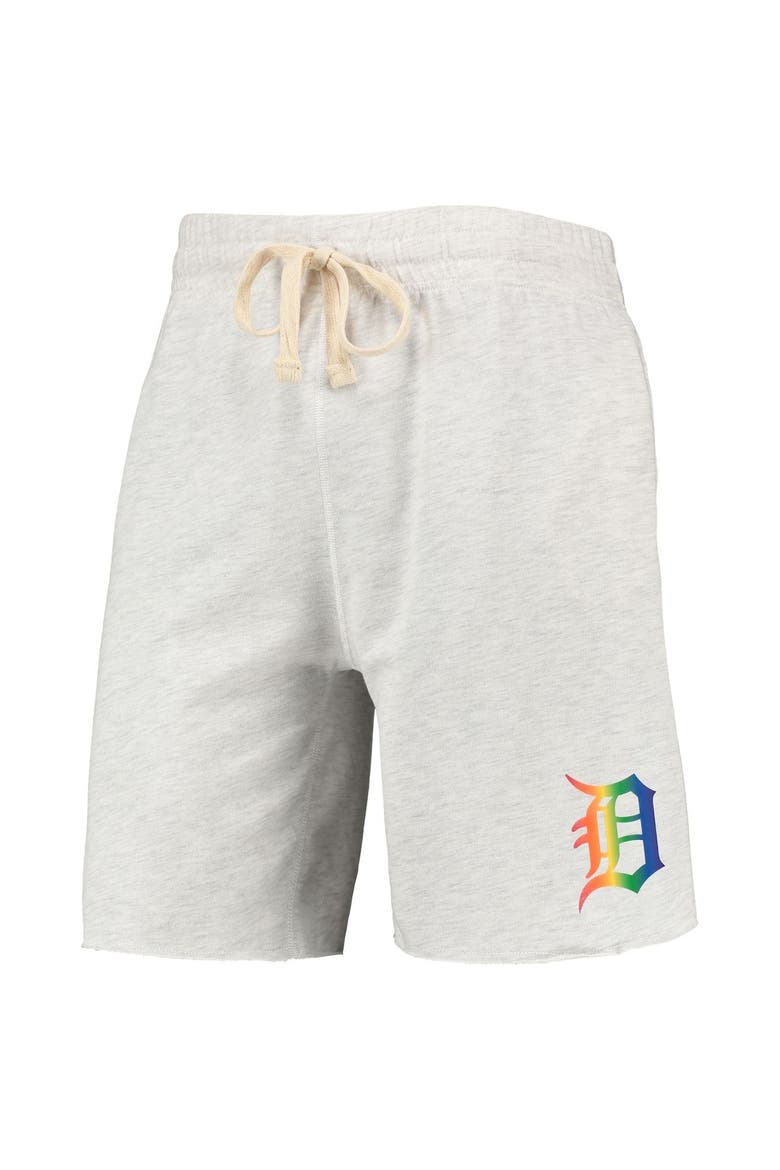 Men's Concepts Sport Oatmeal Detroit Tigers Mainstream Logo Terry Tri-Blend Shorts, Alternate, color, Oatmeal