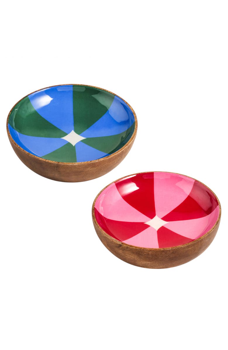 Zsa Zsa Zsu Lakri Mango Wood Bowl Set of 2, Main, color,