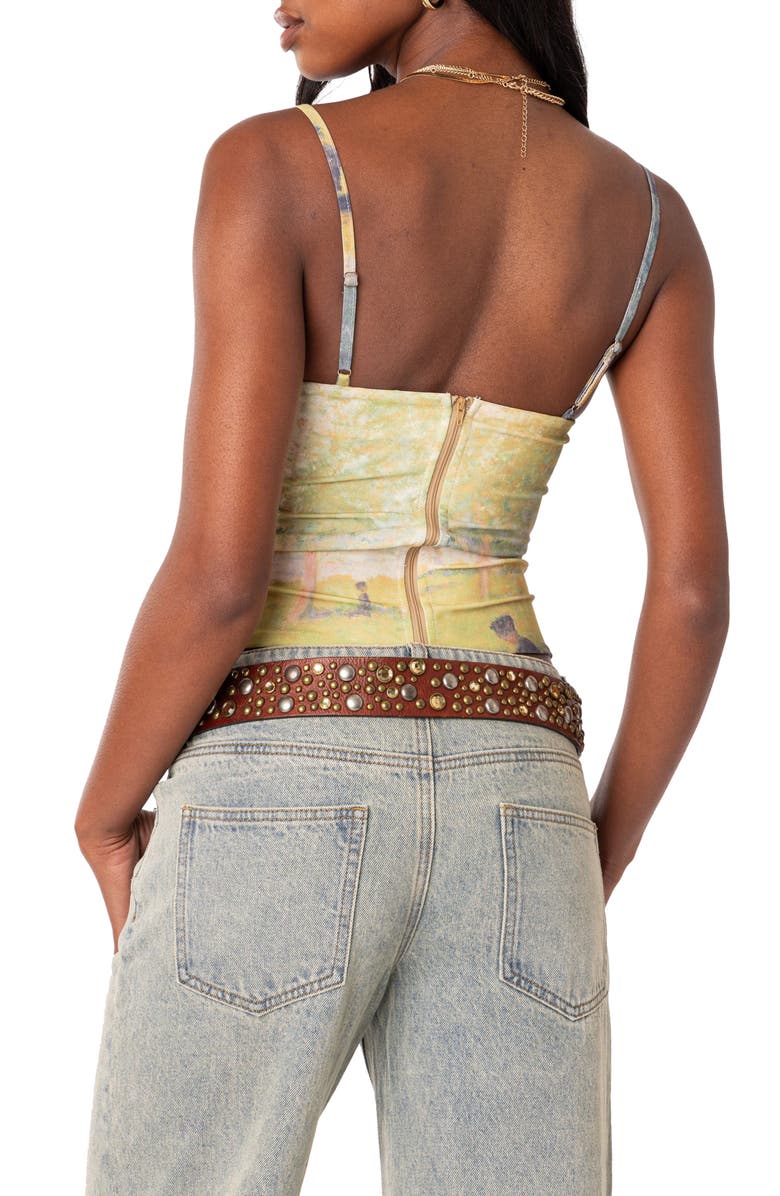 EDIKTED Picture Perfect Lace Bra Top, Alternate, color, Green