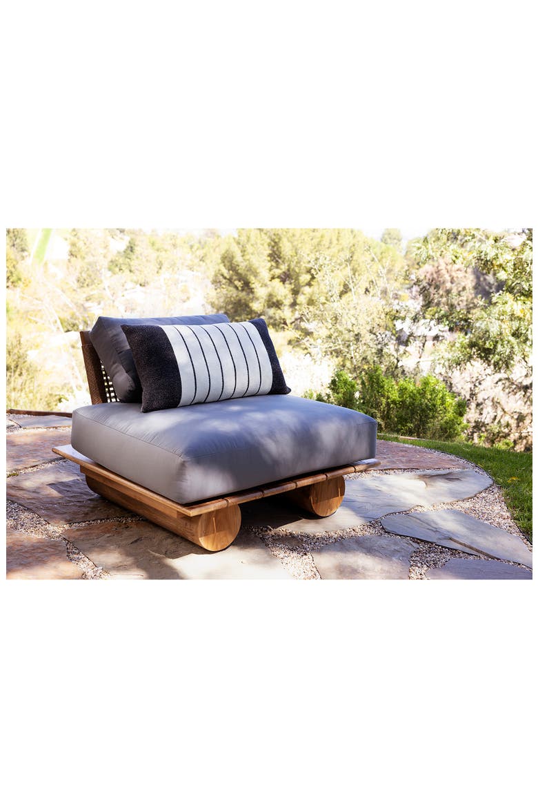 CozyChic® Border Stripe Pillow, Alternate, color, CREAM/CARBON