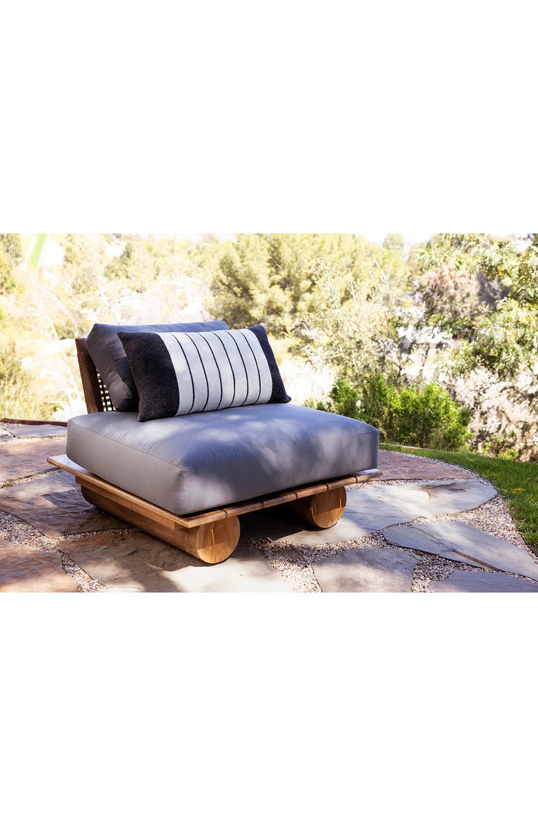 Barefoot Dreams<sup>®</sup> CozyChic<sup>®</sup> Border Stripe Pillow, Alternate, color, Cream/Carbon