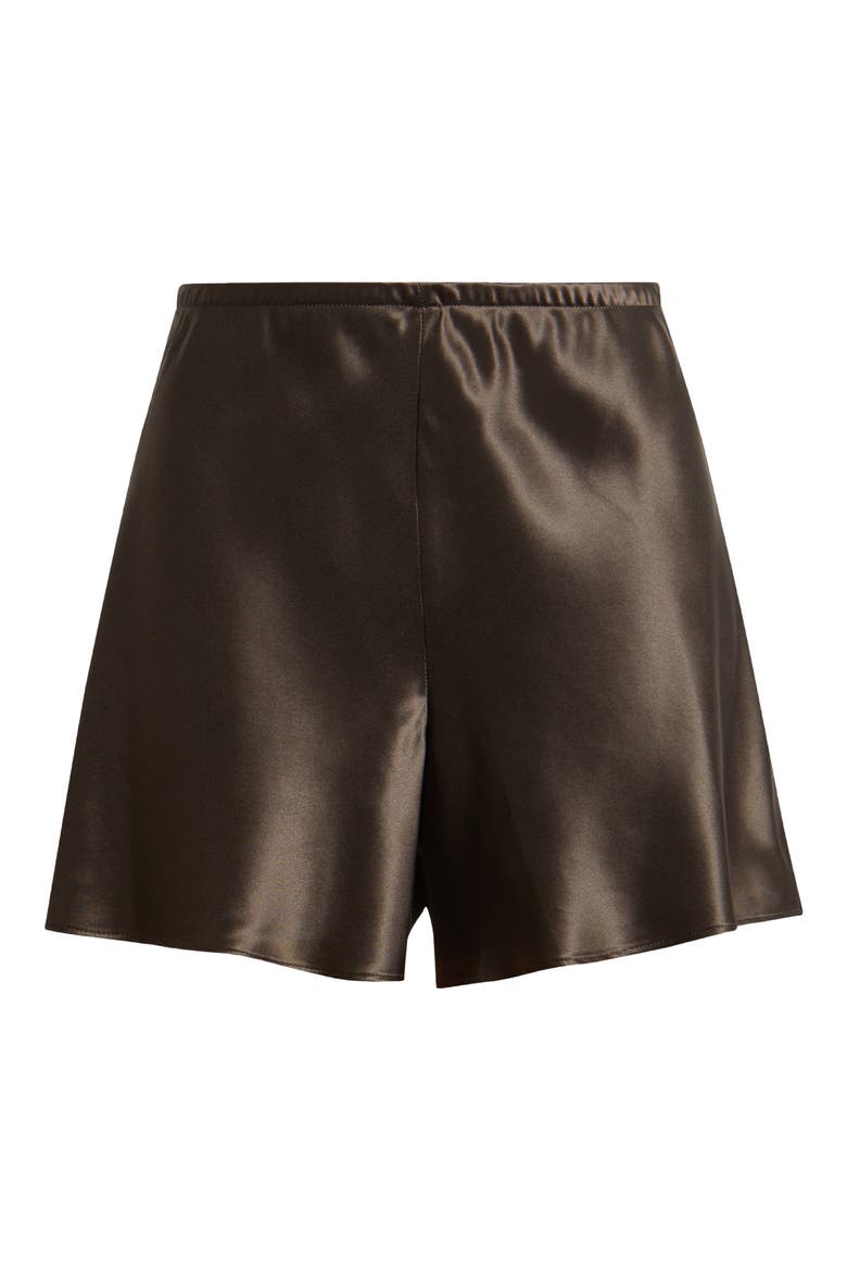 Gale Silk Shorts, Alternate, color, BLACK PEARL