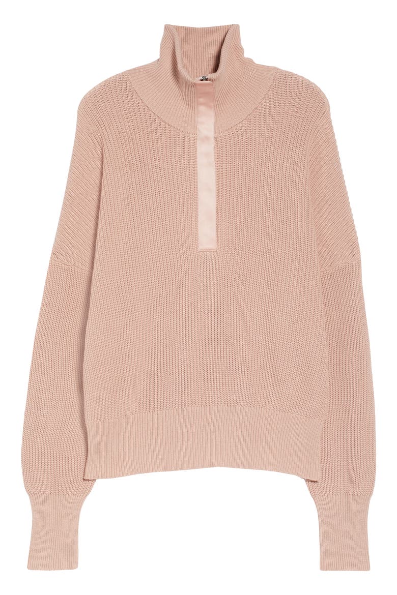 Axtell Half Zip Sweater, Alternate, color, PALE BLUSH