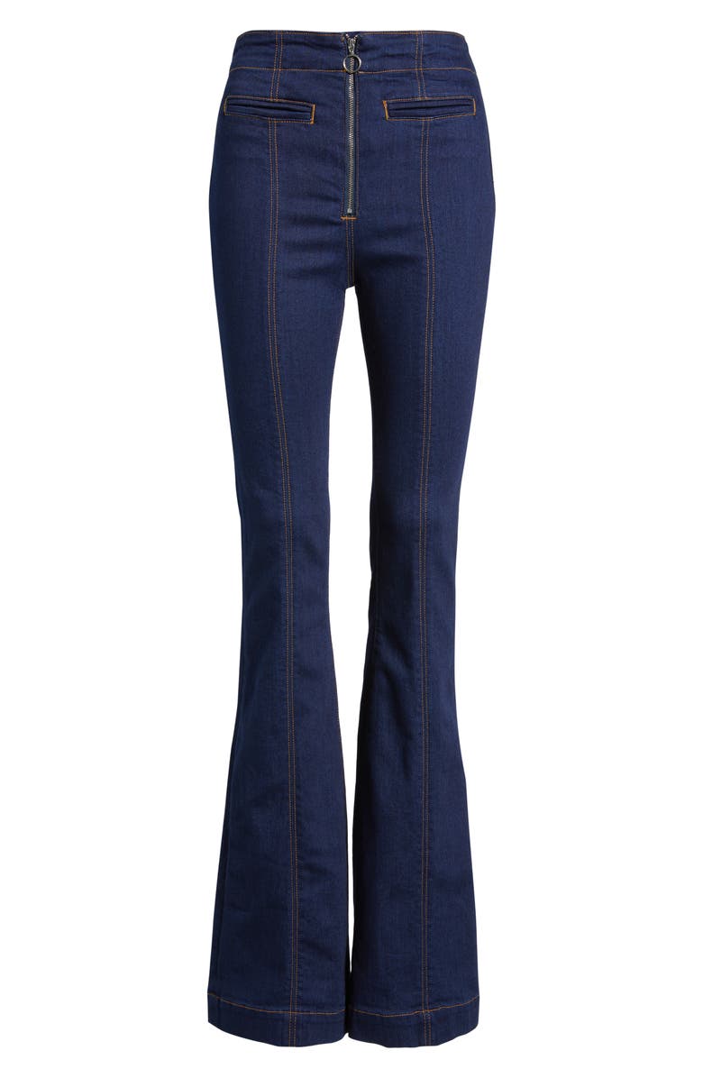 Veronica Beard Beverly High Waist Flare Jeans, Main, color, Indigo Rinse