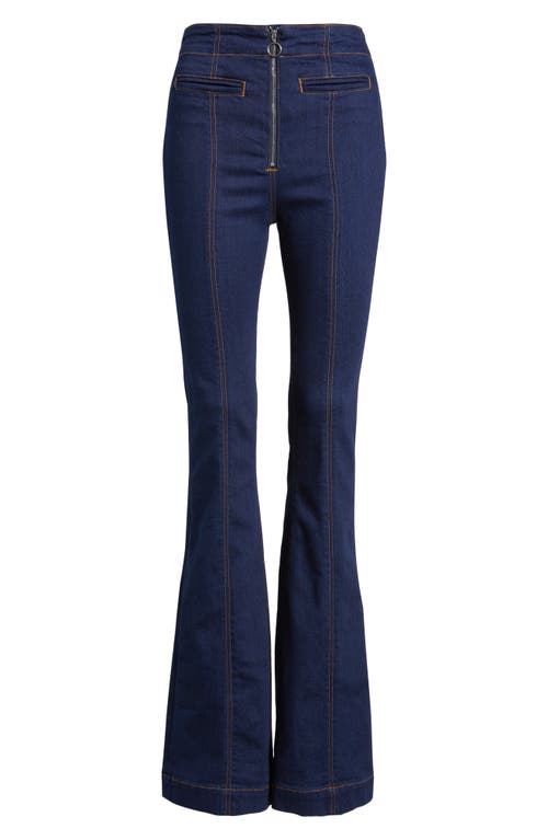 Veronica Beard Beverly High Waist Flare Jeans In Blue