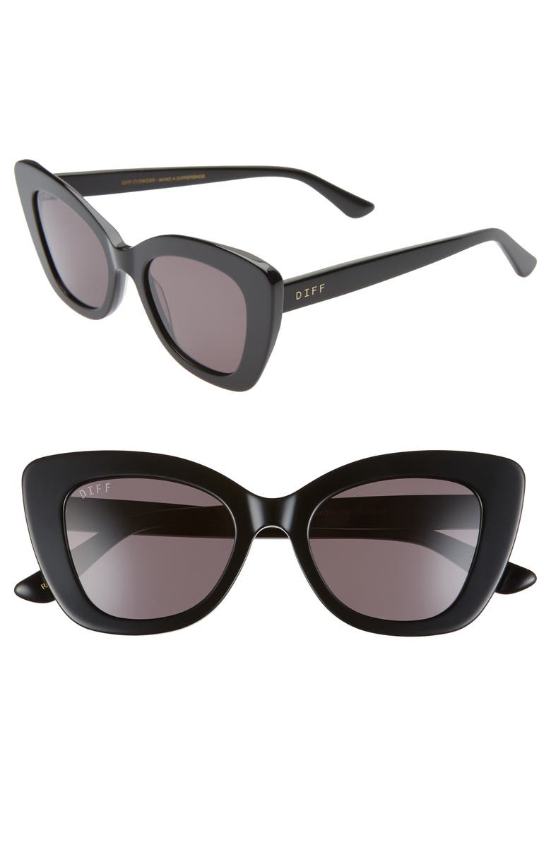 DIFF Raven 52mm Cat Eye Sunglasses, Main, color, 