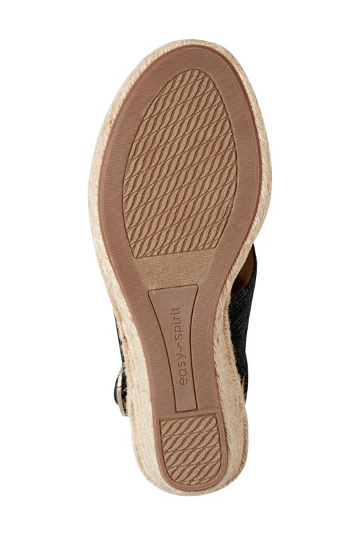 Easy Spirit Women's Ariane Espadrille Wedge Sandals In Black
