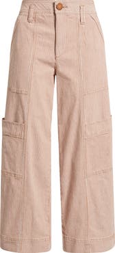 Wit & Wisdom Skyrise Cotton Crop Wide Leg Utility Pants