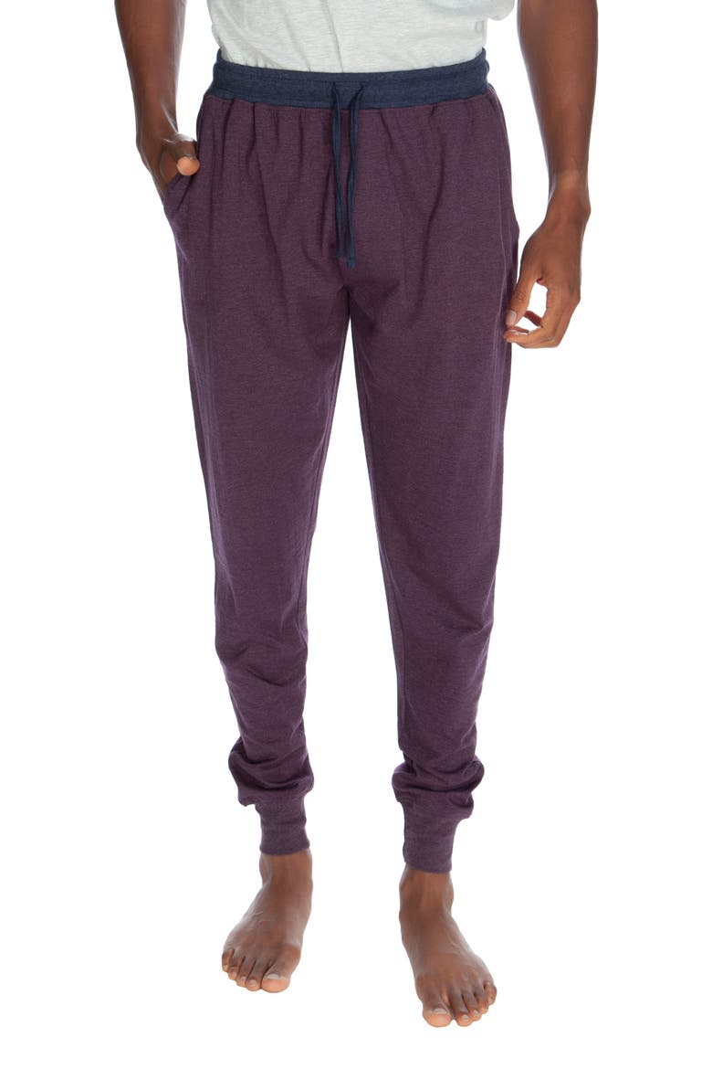 Contrast Waist Joggers, Main, color, HEATHER PURPLE