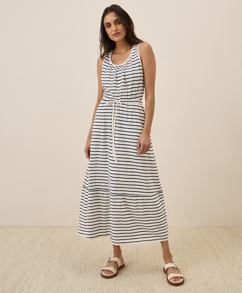Organic Cotton Relaxed Slub Tank Maxi Dress