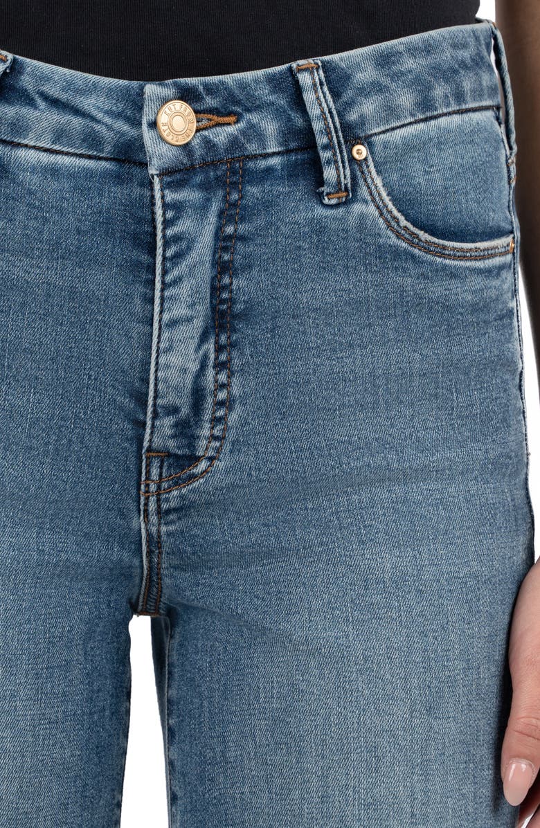 KUT from the Kloth Meg Fab Ab Raw Hem High Waist Ankle Wide Leg Jeans, Alternate, color, Family