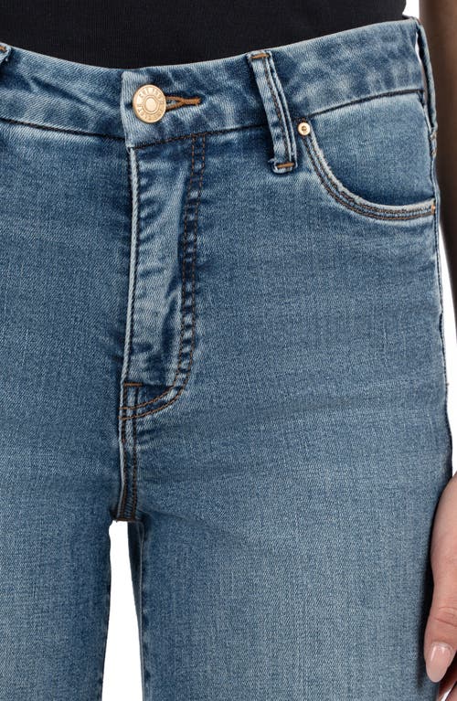 Kut From The Kloth Meg Fab Ab Raw Hem High Waist Ankle Wide Leg Jeans In Family