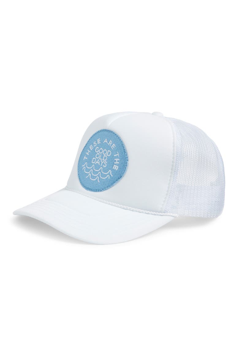 Good Days Baseball Cap, Main, color, WHITE