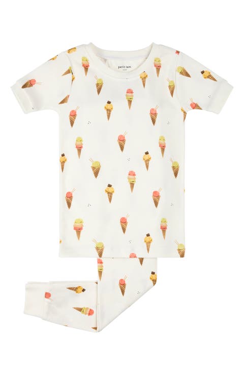 Kids' Fitted Two-Piece Organic Cotton Rib Pajamas (Toddler & Little Kid)