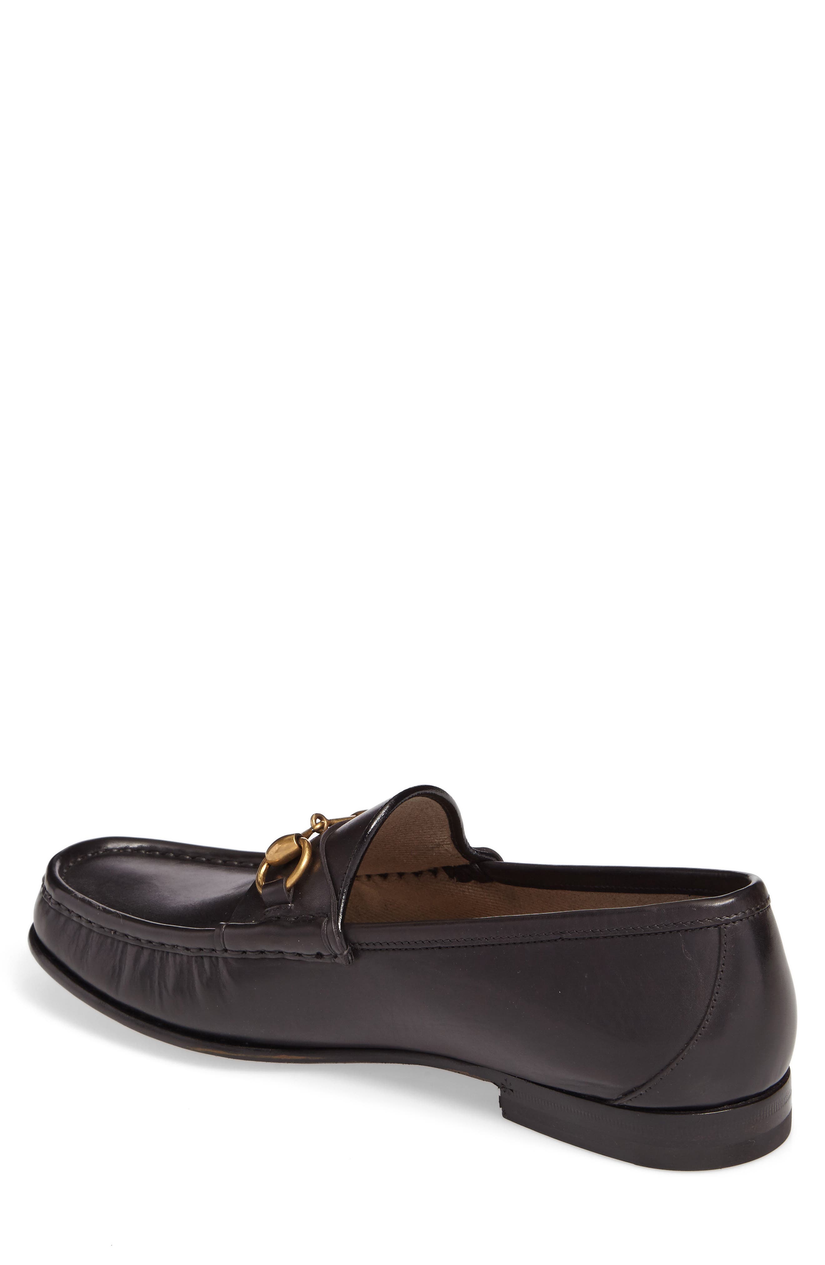 Gucci 'Roos' Bit Loafer, Alternate, color, Black Leather