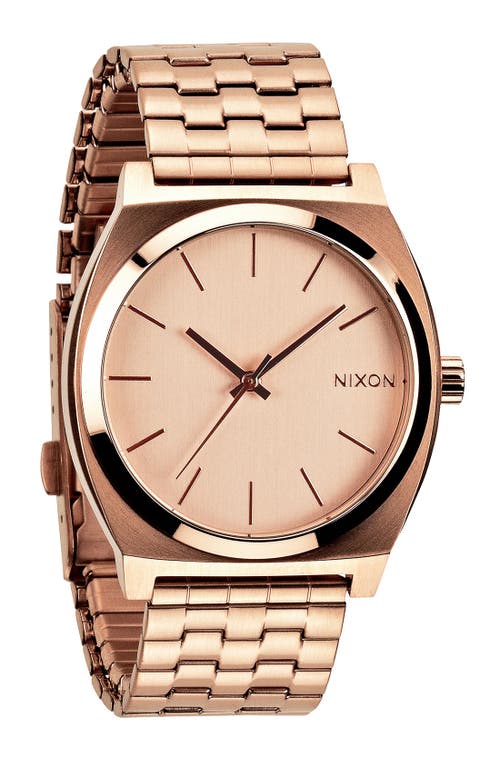 Nixon The Time Teller Bracelet Watch, 37mm in Rose Gold 