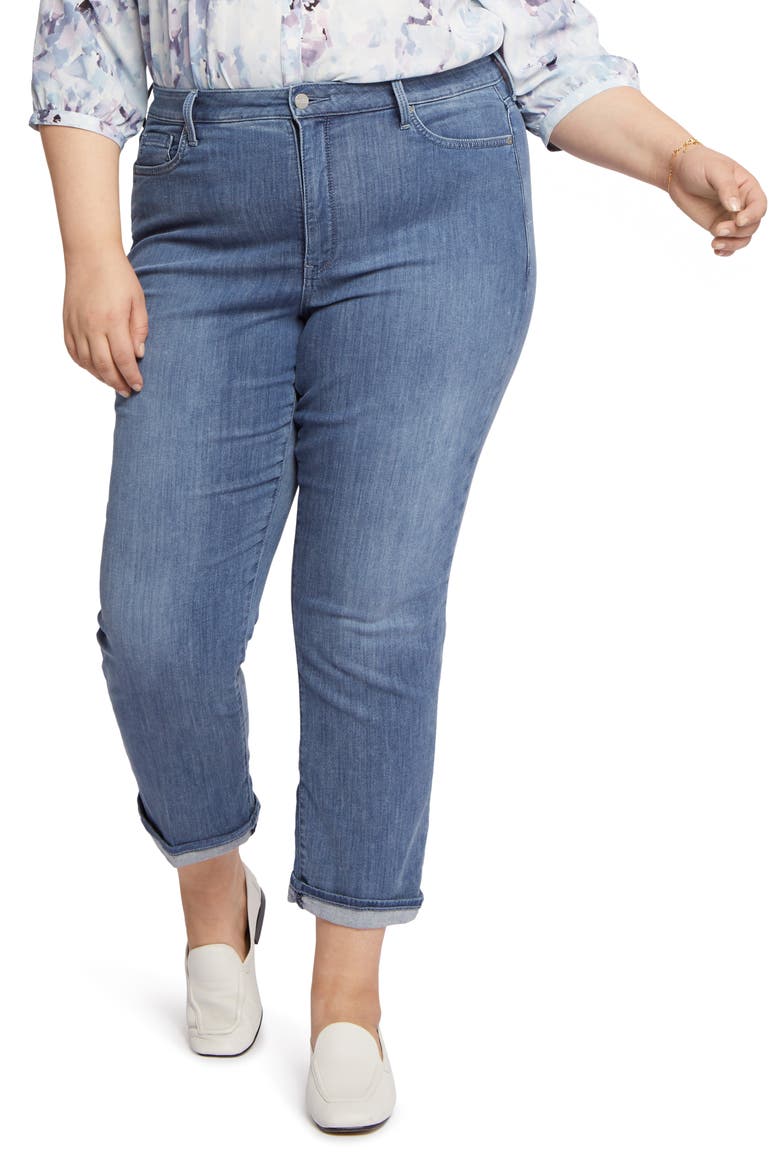 Relaxed Straight Leg Cuff Jeans, Main, color, CLEAN HORIZON
