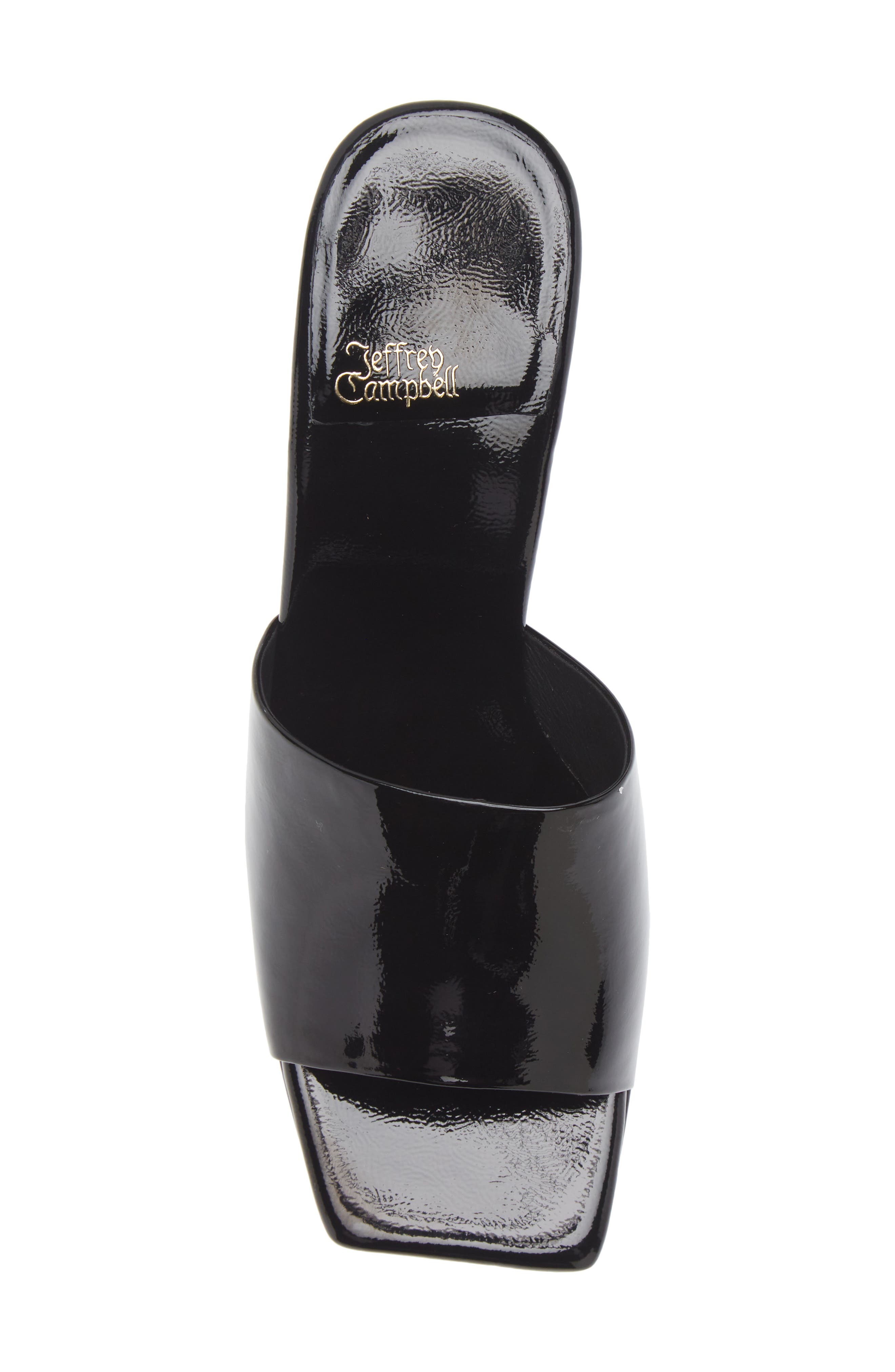 Jeffrey Campbell Dress Code Sandal, Alternate, color, Black Patent