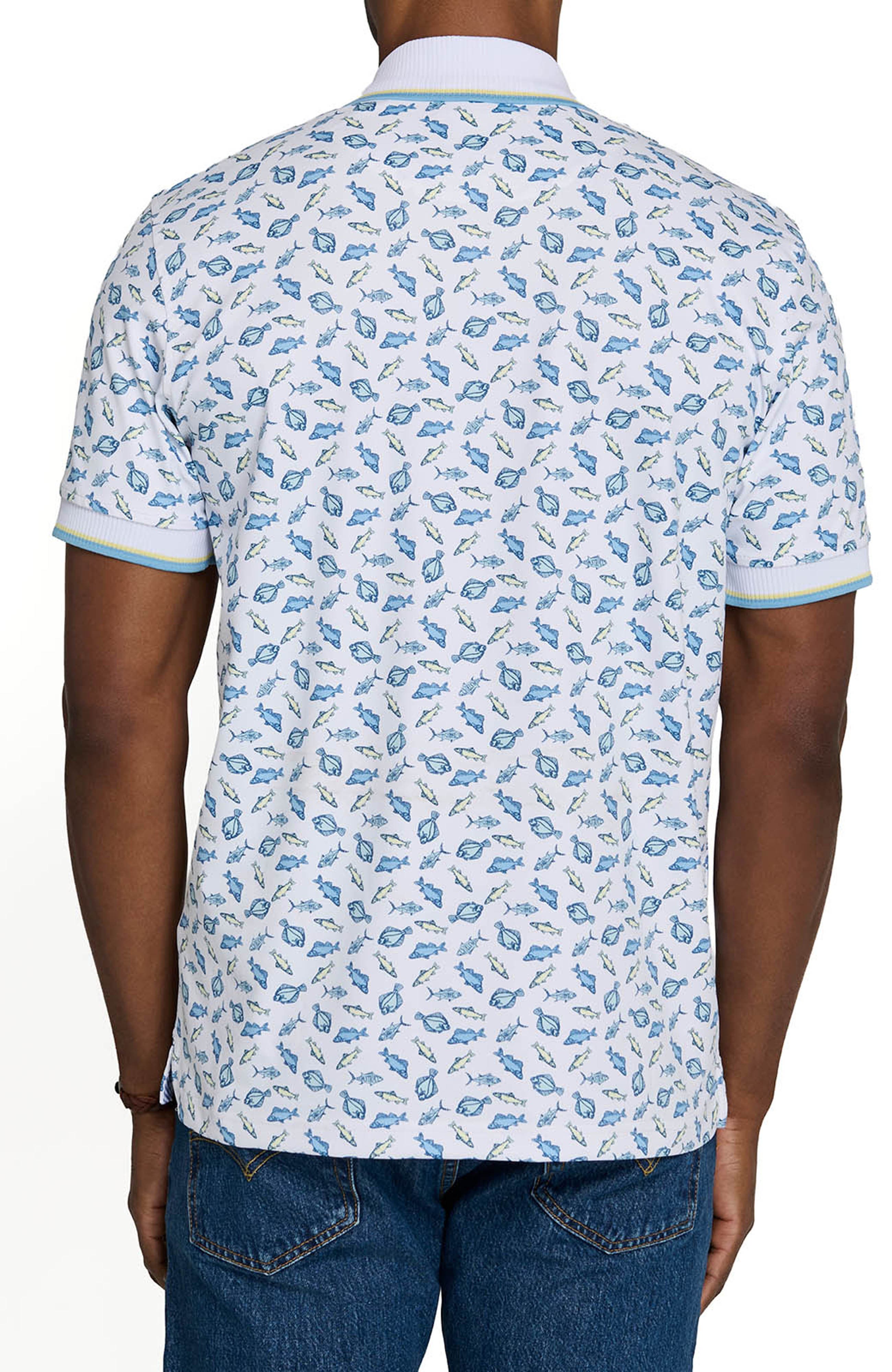 CONSTRUCT Slim Fit Gone Fishing Polo Short Sleeve Shirt (Men) | Nordstrom