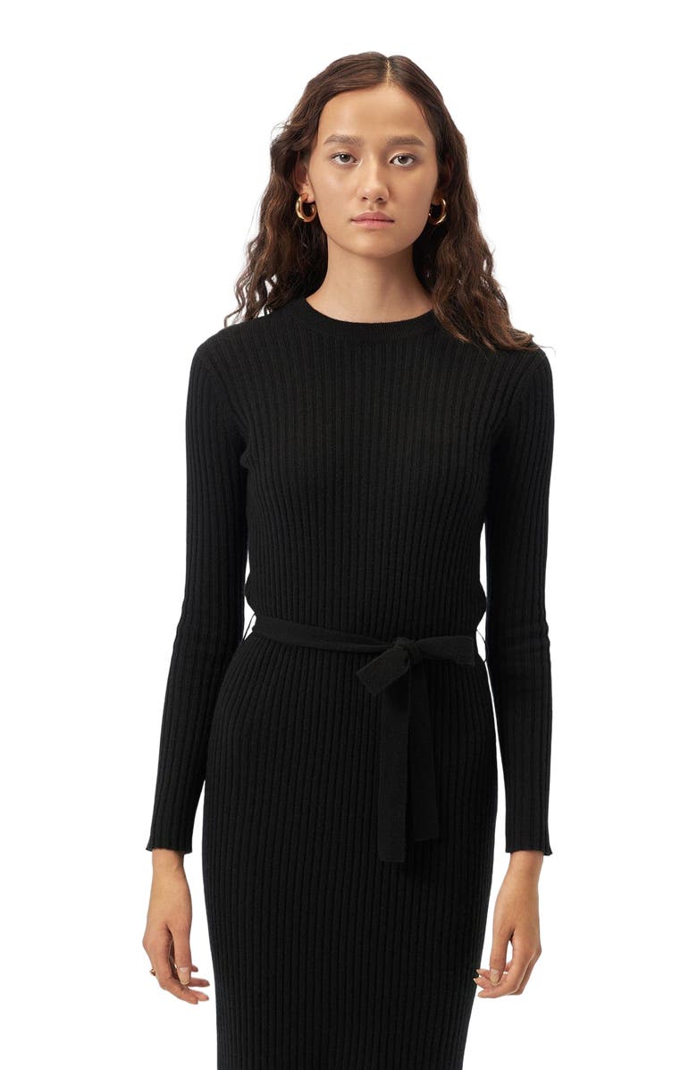 GOBI Mongolian Cashmere Cashmere Knit Dress with Belt, Alternate, color,