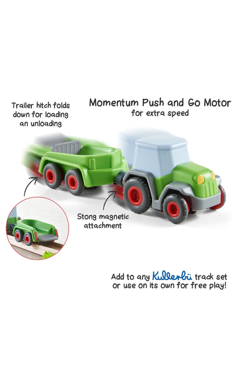 HABA Kullerbu Momentum Motor Tractor with Trailer, Alternate, color, 