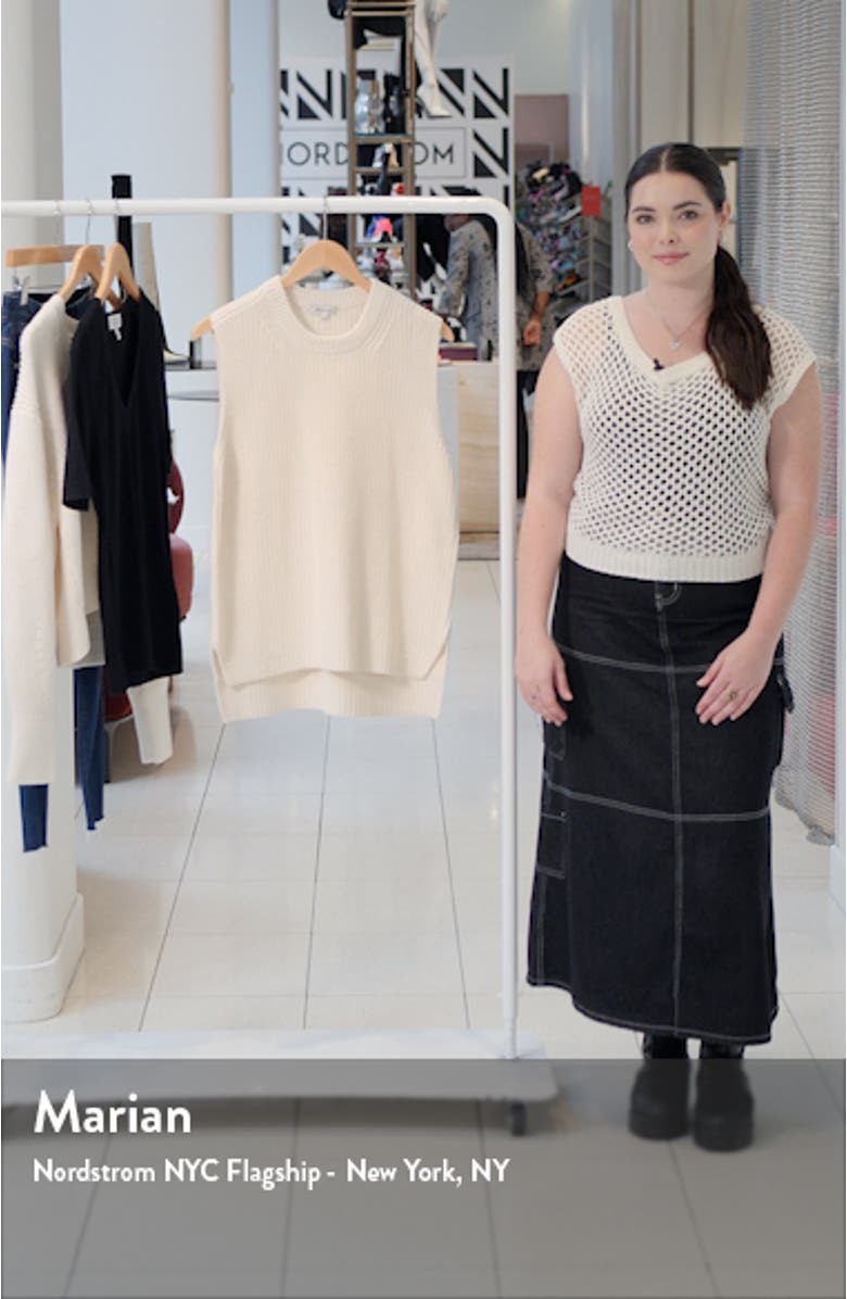 Ribbed Long Sweater Vest, sales video thumbnail