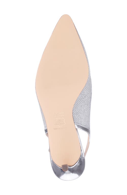 Nina Nazuri Slingback Pointed Toe Pump In Silver