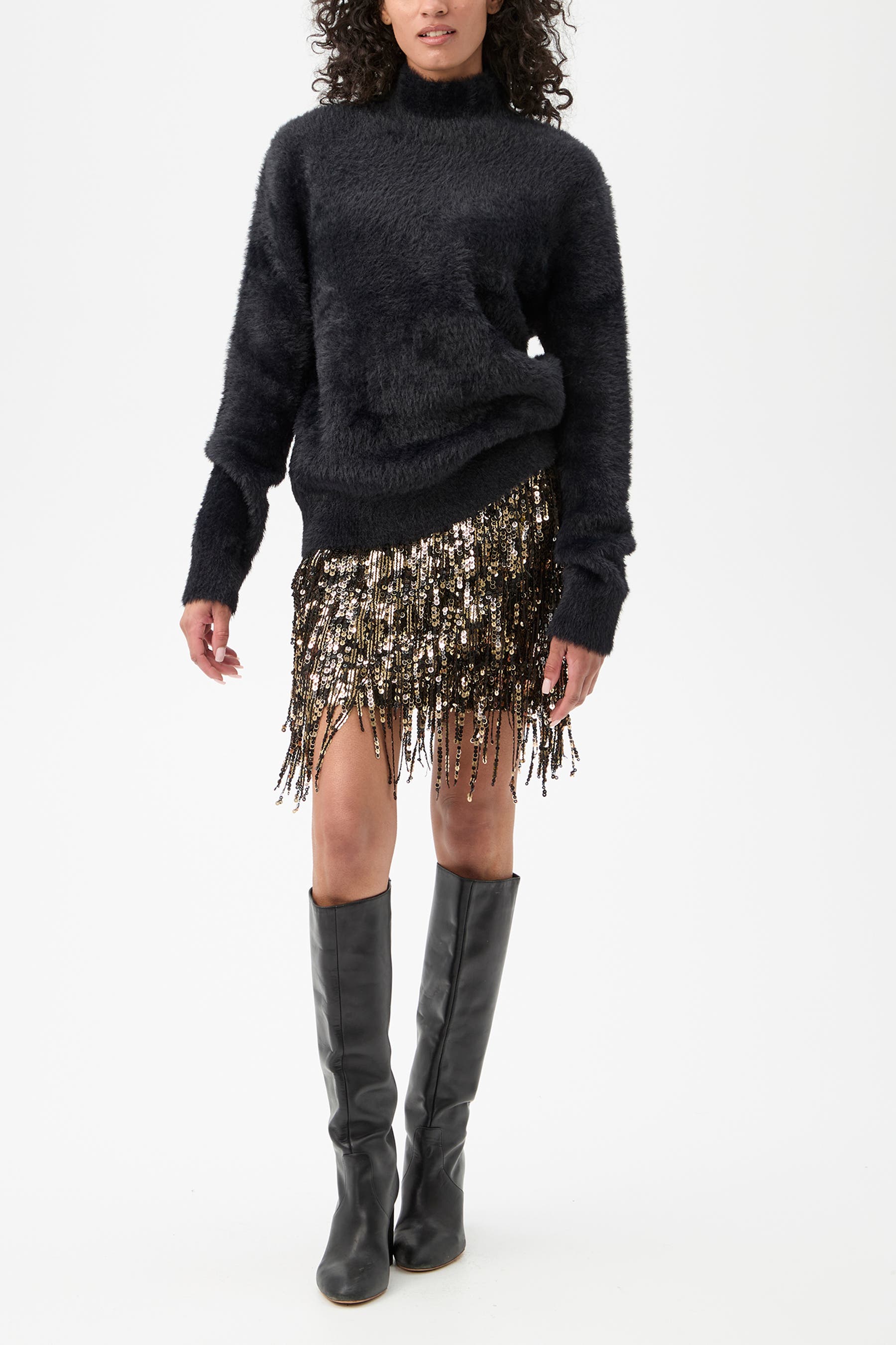 Bazaar Fuzzy Turleneck Pullover - image 2
