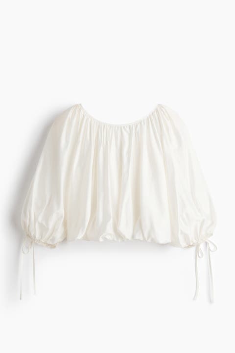 Oversized Tie-detail Blouse