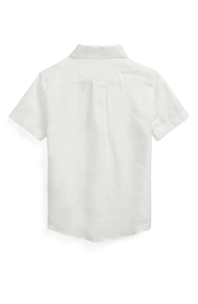 Polo Ralph Lauren Kids' Linen Button-Down Shirt, Alternate, color, White