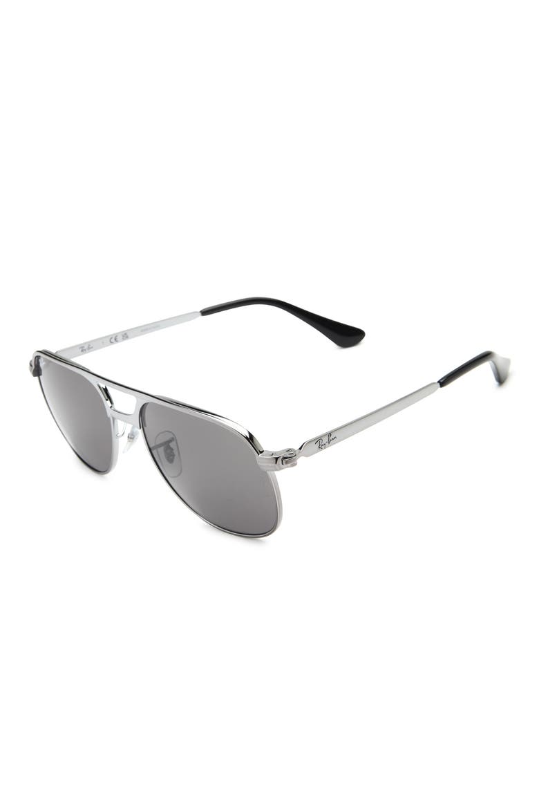 Bill Max 56mm Square Sunglasses, Alternate, color, GUNMETAL / DARK GREY