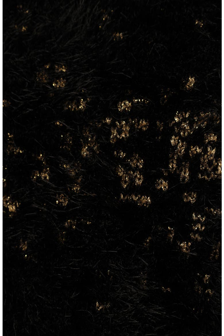 Sabrina Faux Fur Sweater, Alternate, color, BLACK