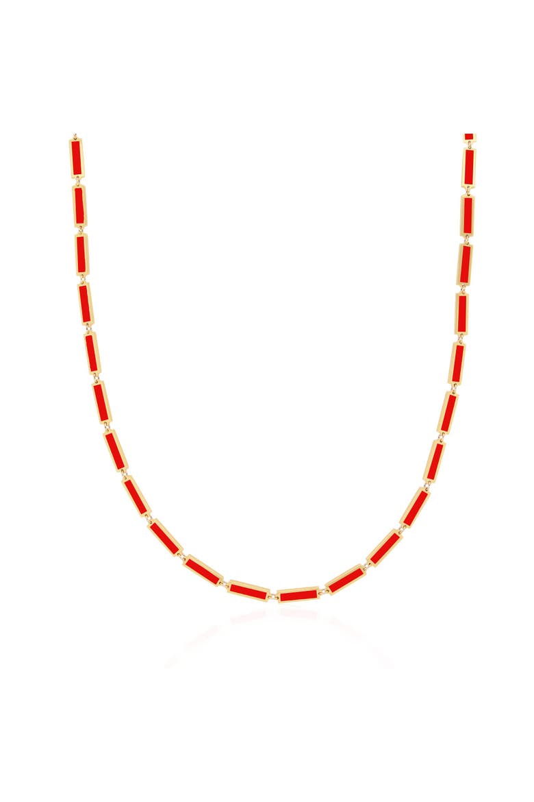 Coral Bar Necklace, Main, color, Coral