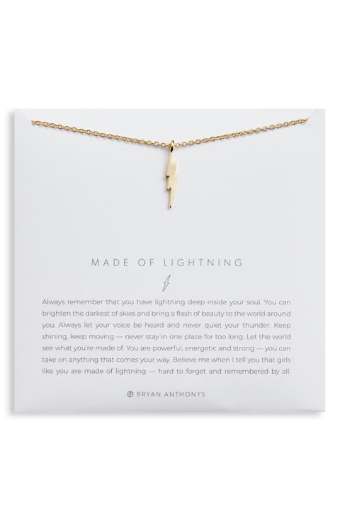 Made of Lightning Pendant Necklace