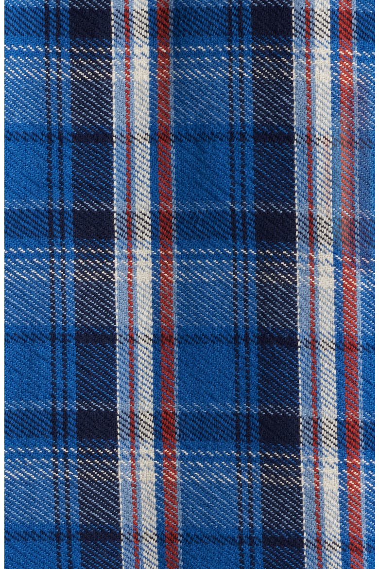 Plaid Cotton Button-Up Work Shirt, Alternate, color, BLUE PLAID