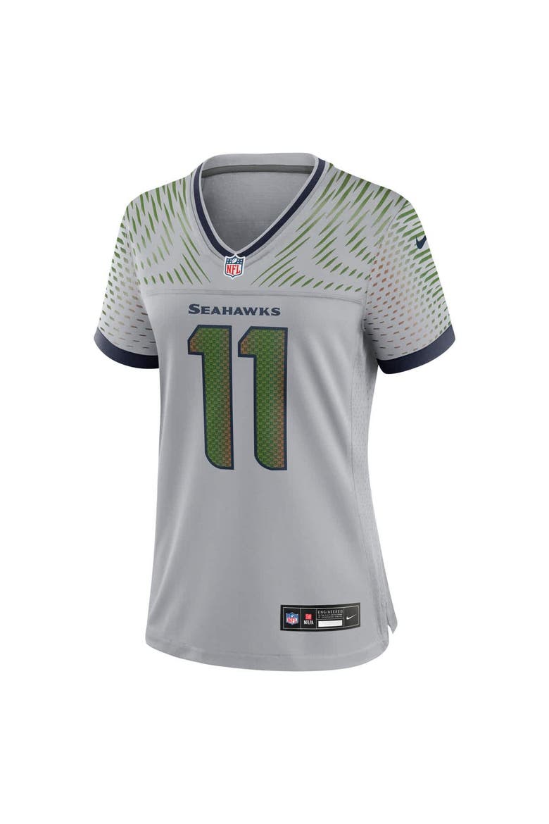 Women's Nike Jaxon Smith-Njigba Wolf Gray Seattle Seahawks 2025 Rivalries Collection Game Jersey, Alternate, color, Gray