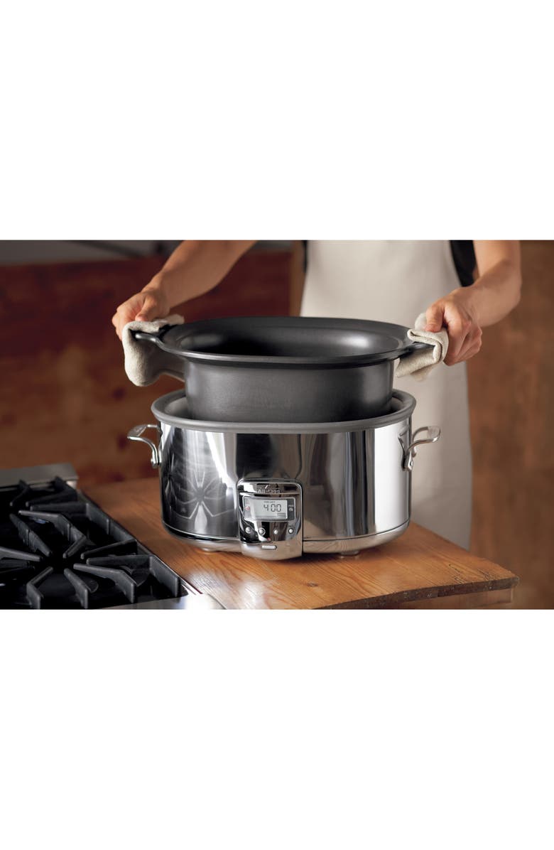 All-Clad 7-Quart Slow Cooker with Aluminum Insert, Alternate, color, Silver