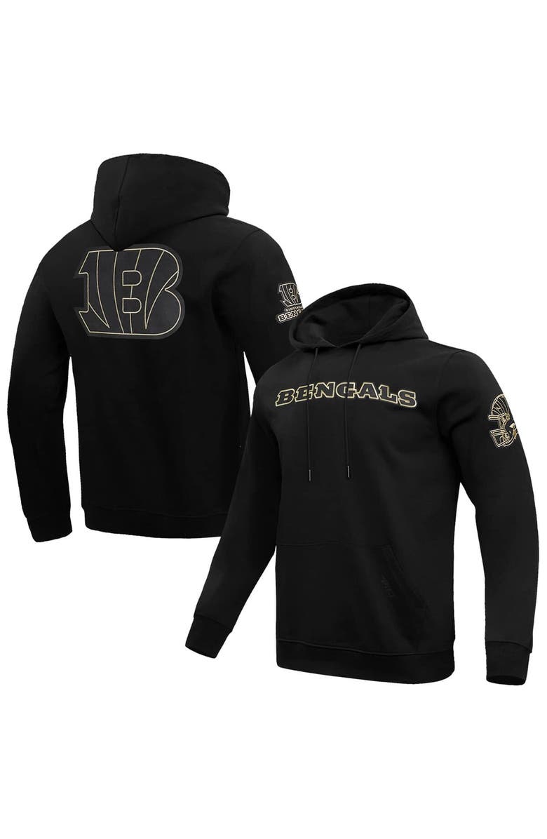 PRO STANDARD Men's Pro Standard Black Cincinnati Bengals Classic Chenille Pullover Hoodie, Alternate, color, Black