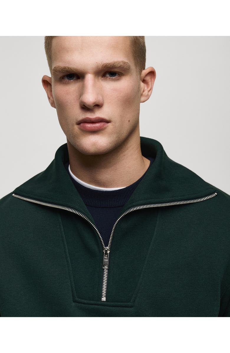MANGO Quarter Zip Sweatshirt, Alternate, color, 