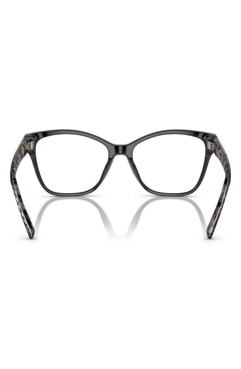 COACH 50mm Square Optical Glasses, Alternate, color, Black / Demo Lens