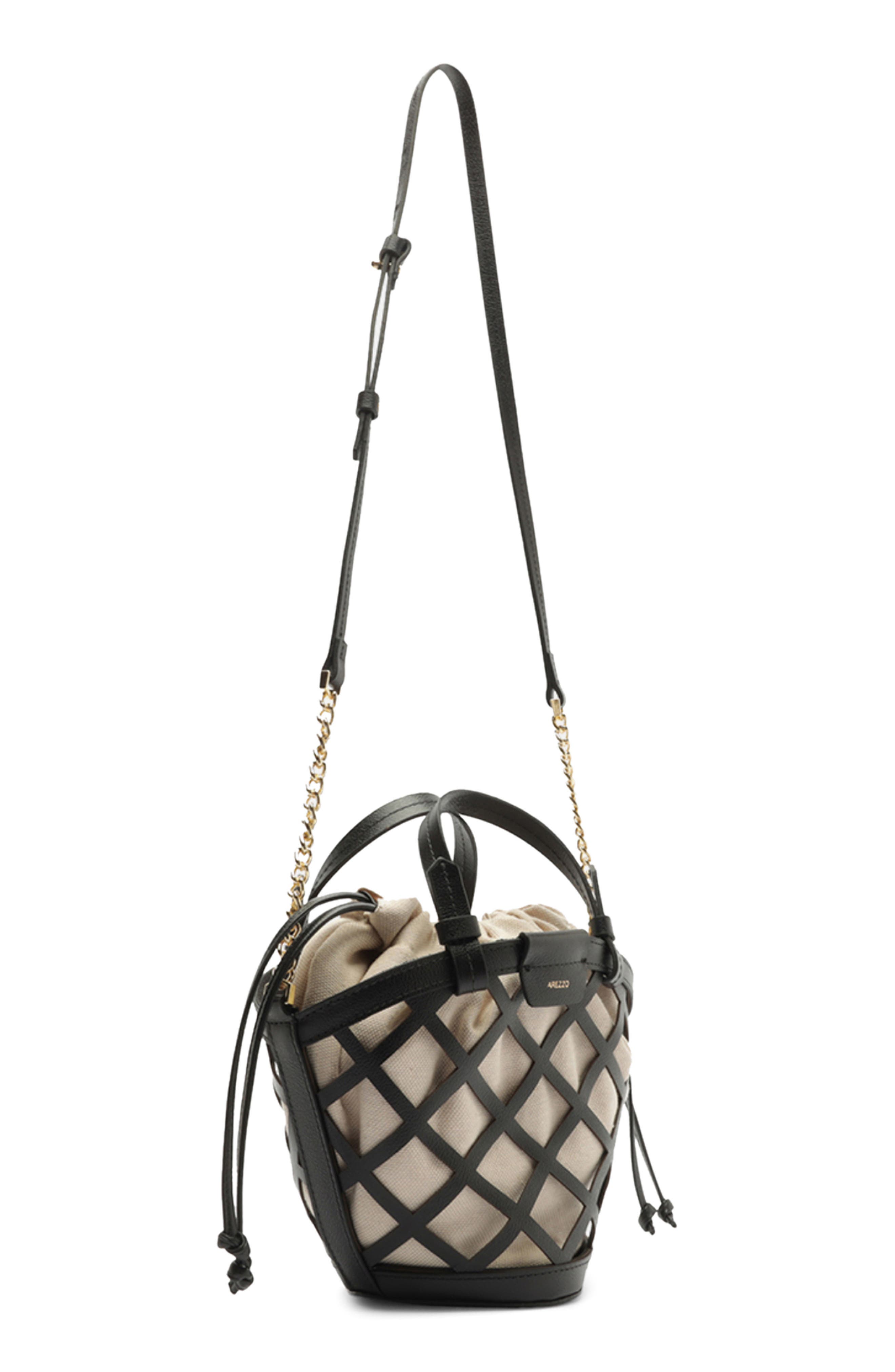 Arezzo Small Petra Leather Bucket Bag, Alternate, color, 